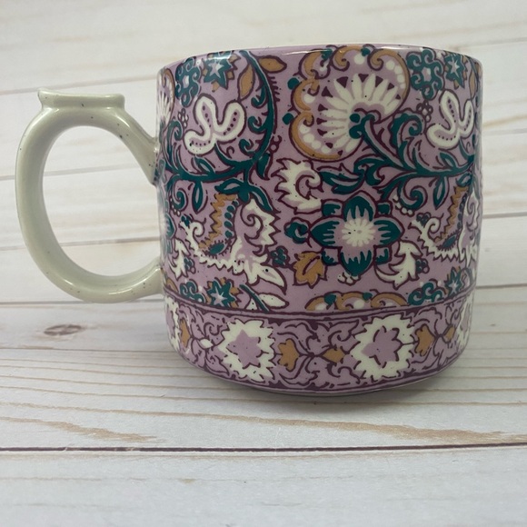 Anthropologie Blockprinted Monogram Mug Cup Initial K Coffee Tea 16oz - Picture 2 of 7